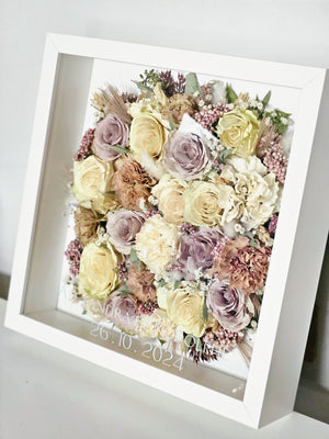 Cadre de fleurs préservées - Shadowbox