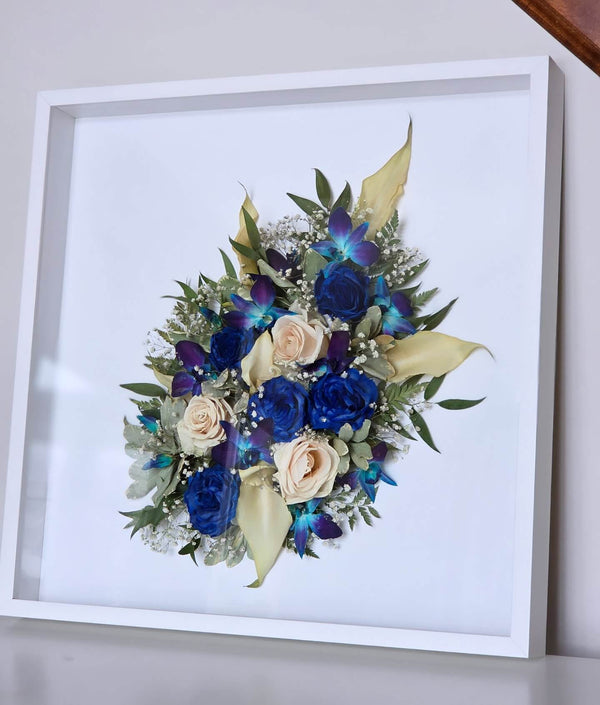 Cadre de fleurs préservées - Shadowbox