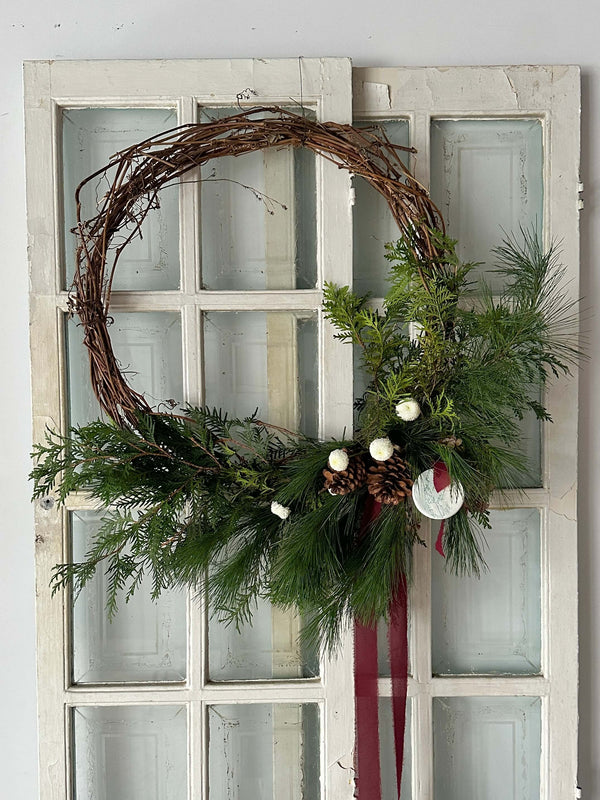 Winter vine wreath