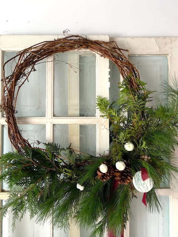 Winter vine wreath