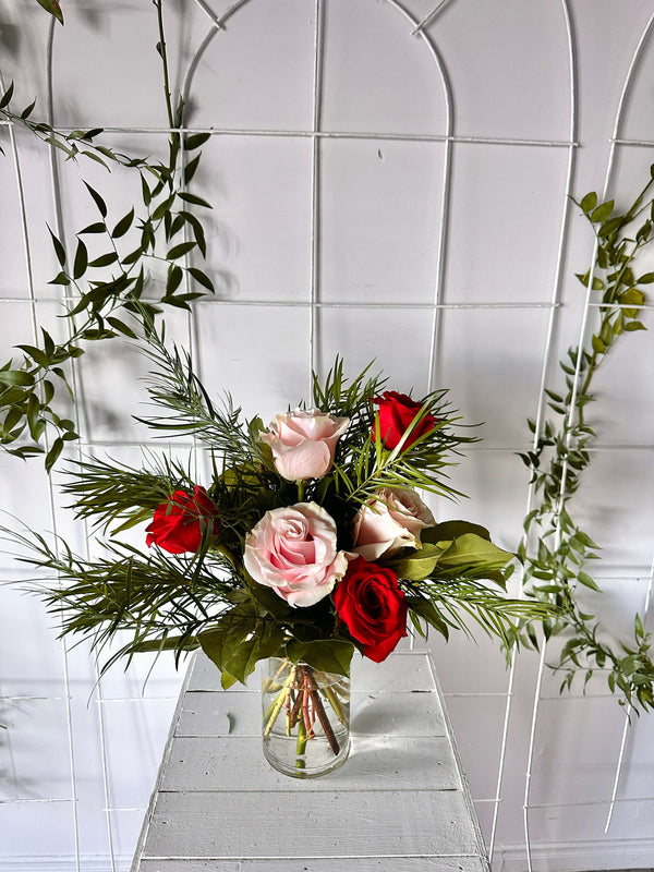 Bouquet de roses mélangées - Spécial St-Valentin