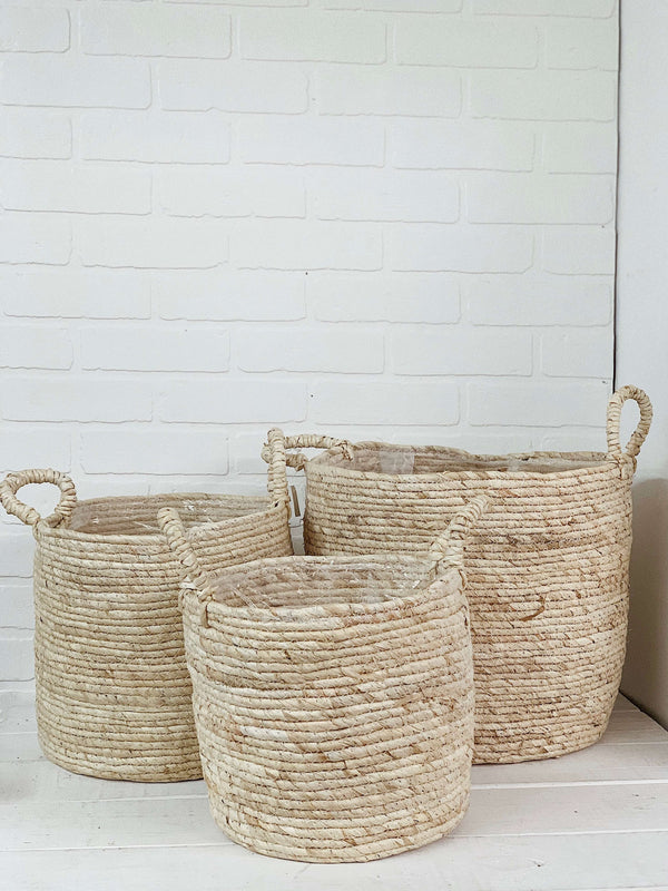 Panier tressé naturel